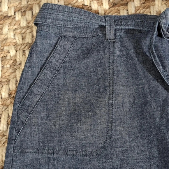 NWT Croft & Barrow Blue Cotton Mini Skort - Picture 3 of 7